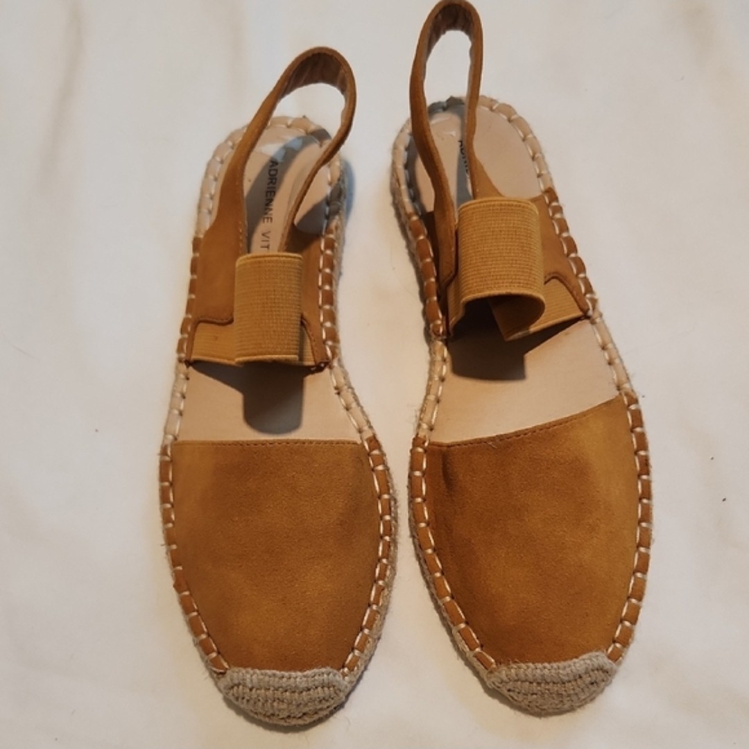 $129 Adrienne Vittadini Women’s Brown Angelo Espadrille Sandals Shoe Sz7