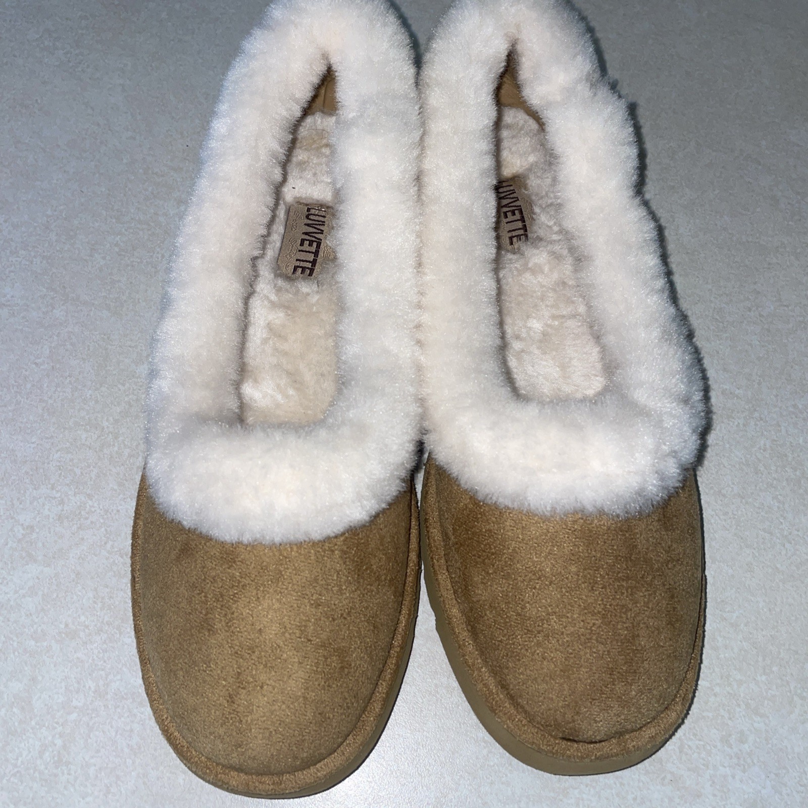 NEW W/O Box Luvvette Odette Ballet Flat Slipper – Womens Size 8-8.5 Suede upper