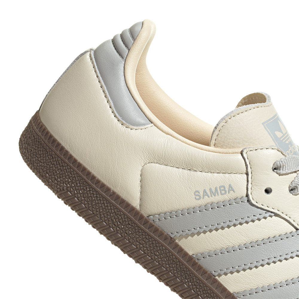 adidas Samba Og Lace Up Womens Grey, Off White Sneakers Casual Shoes JH7299