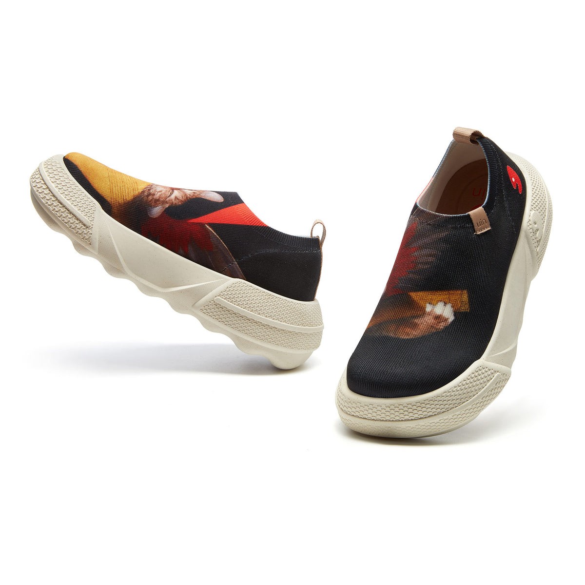 UIN Women’s Platform Walking Casual Travel Sneaker (Music Angel and the Cat 3)
