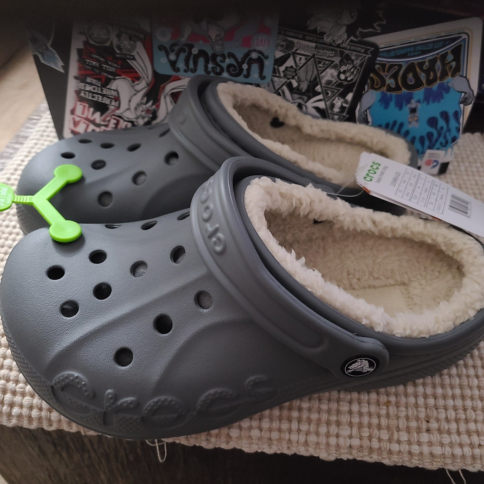 Crocs Baya Lined Clog Gray Unisex Size M5 W7 Brand New in Package