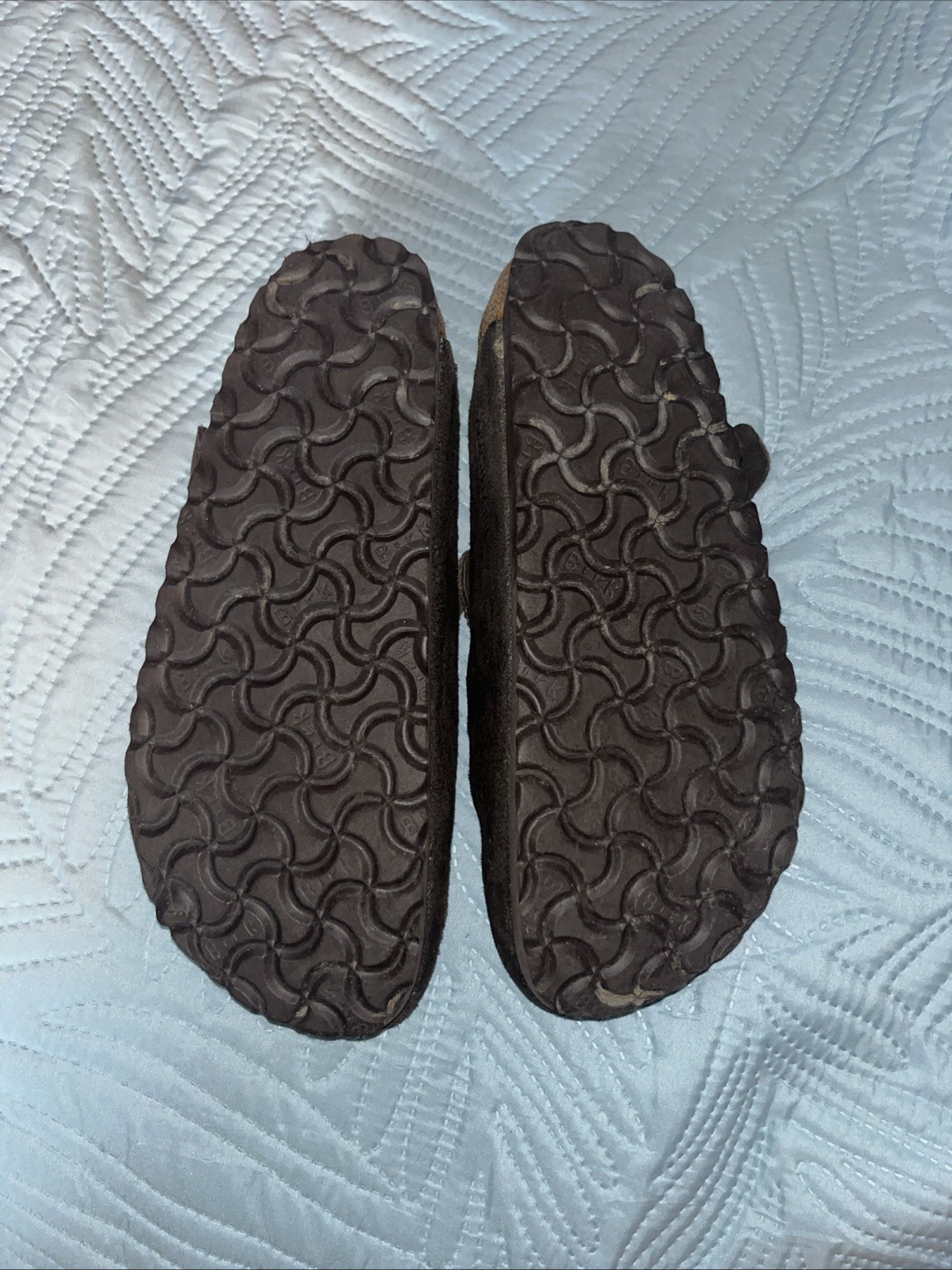 Birkenstock Boston Suede Leather Mocha Brown Soft Footbed Shoes Clog Size 38