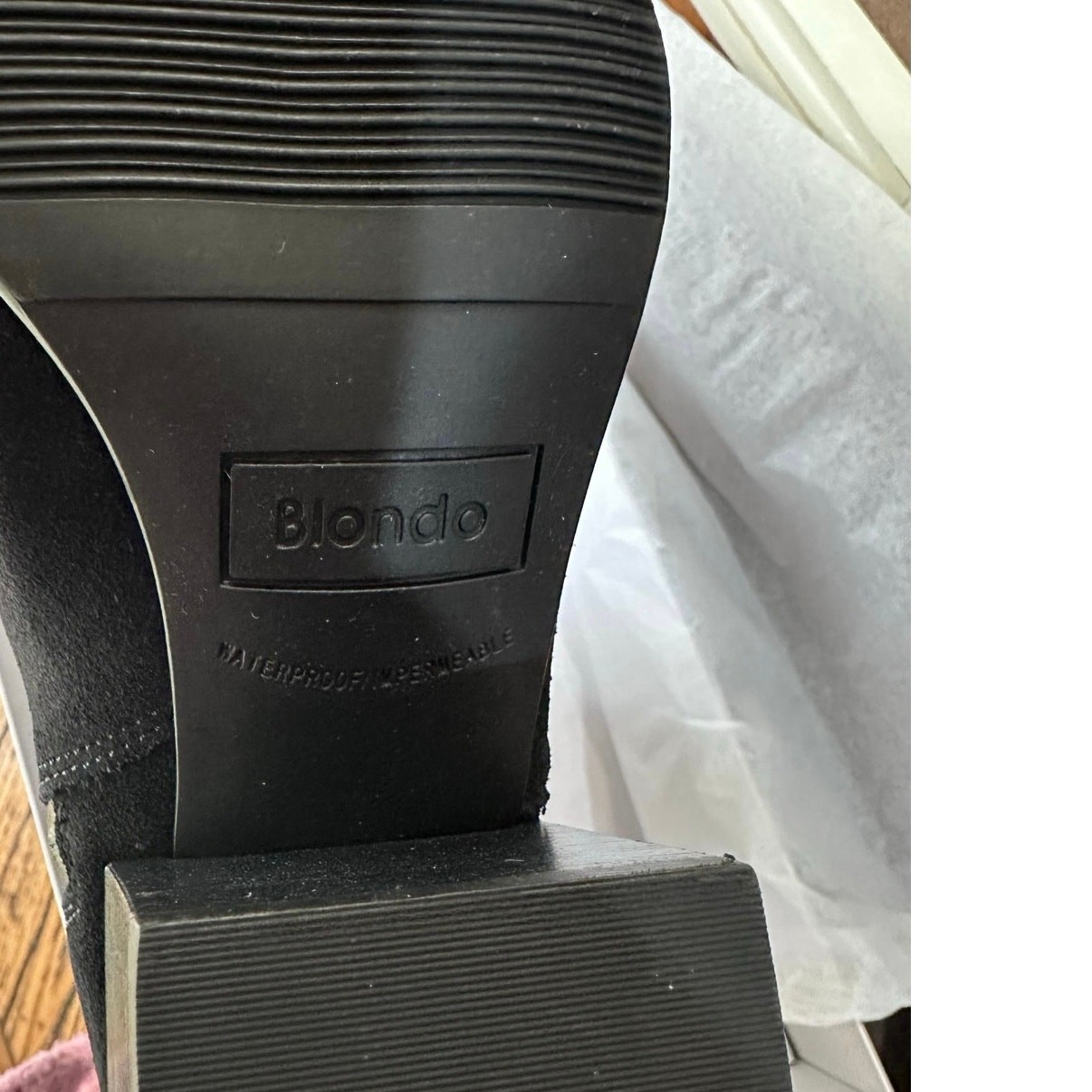 Blonde waterproof knee boots 8