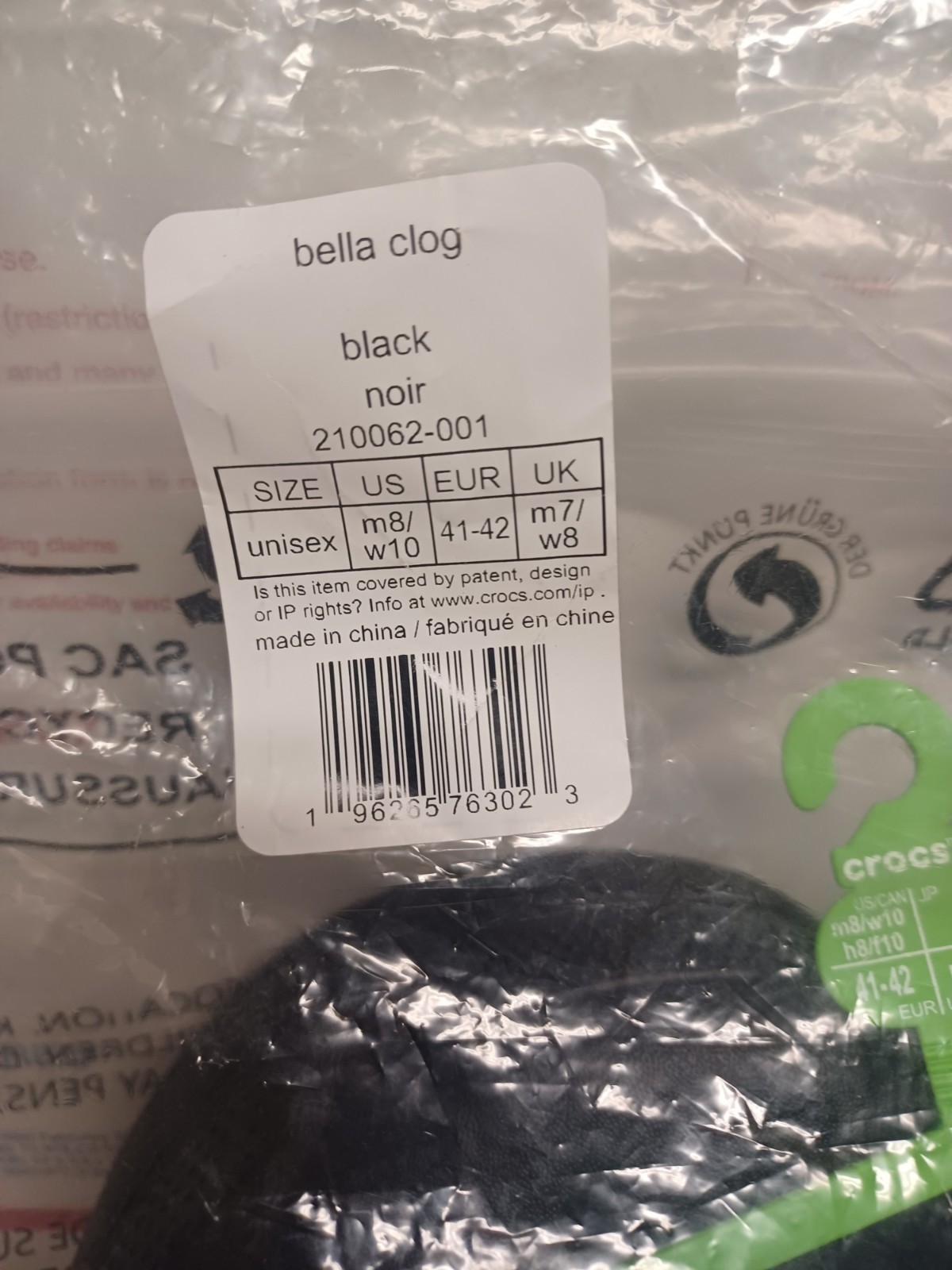 Brand New Crocs Bella Platform Clog M8W10 Black Smooth Orthotic Footbed Unisex