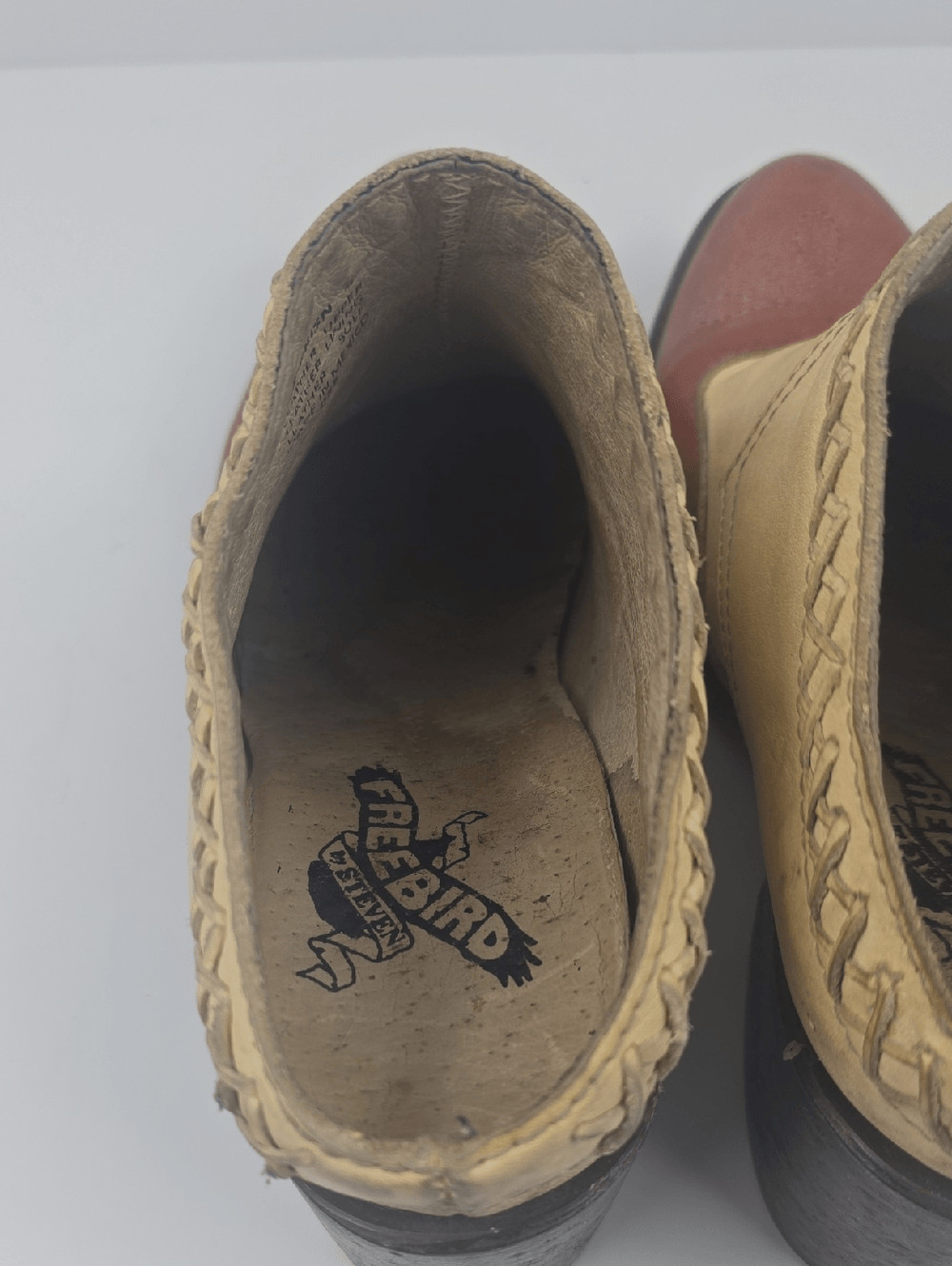 Freebird by Steven Prison Distressed Leather Western-inspired mules -Women’s 8