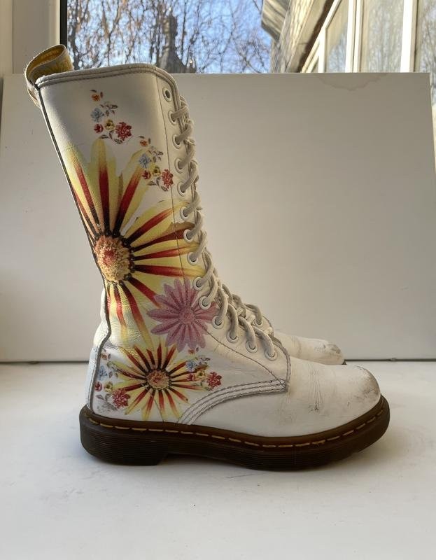 women dr martens boots white leather 35.5