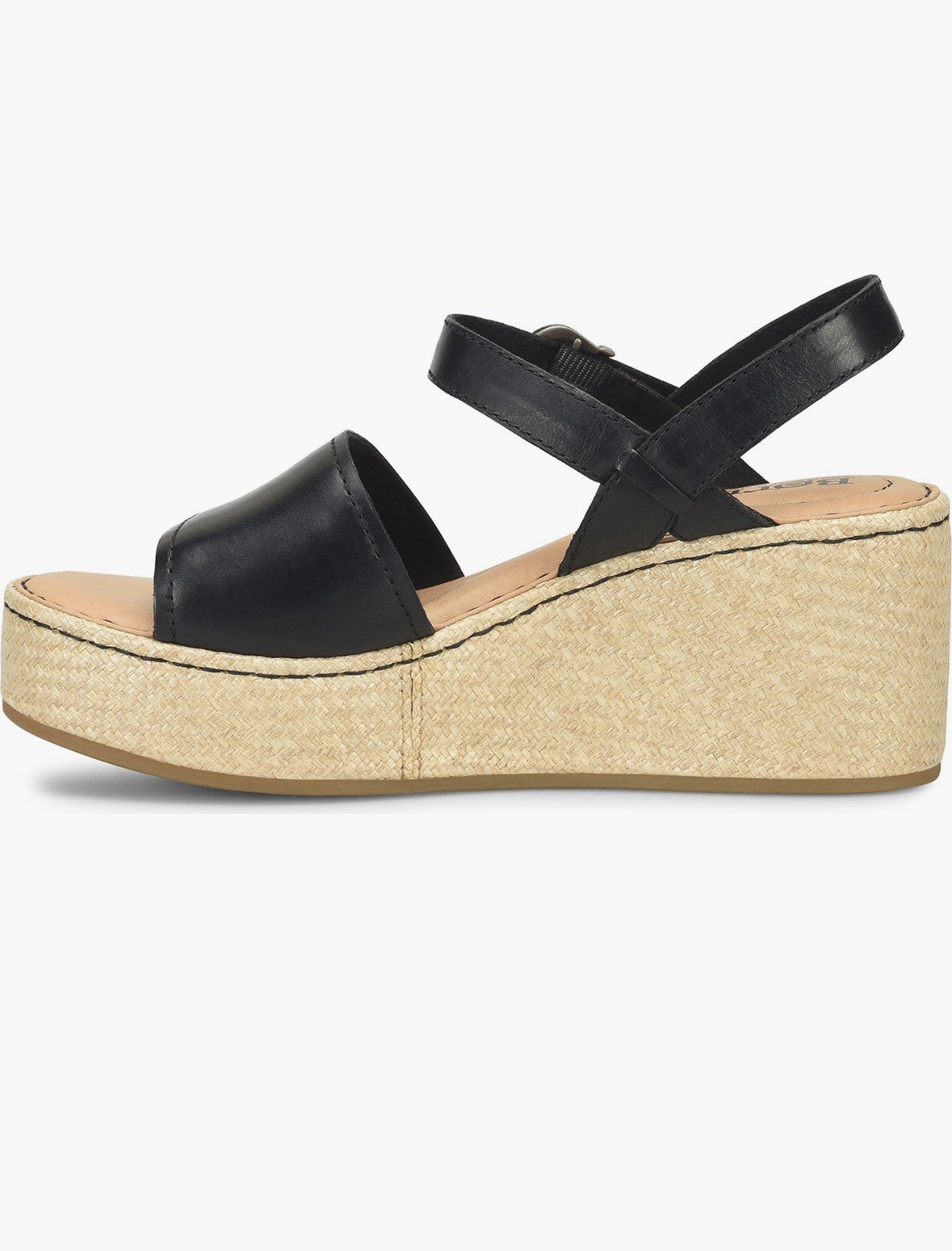 Børn Santos Platform Wedge Sandal (Women) Black Sz 8 NEW $125
