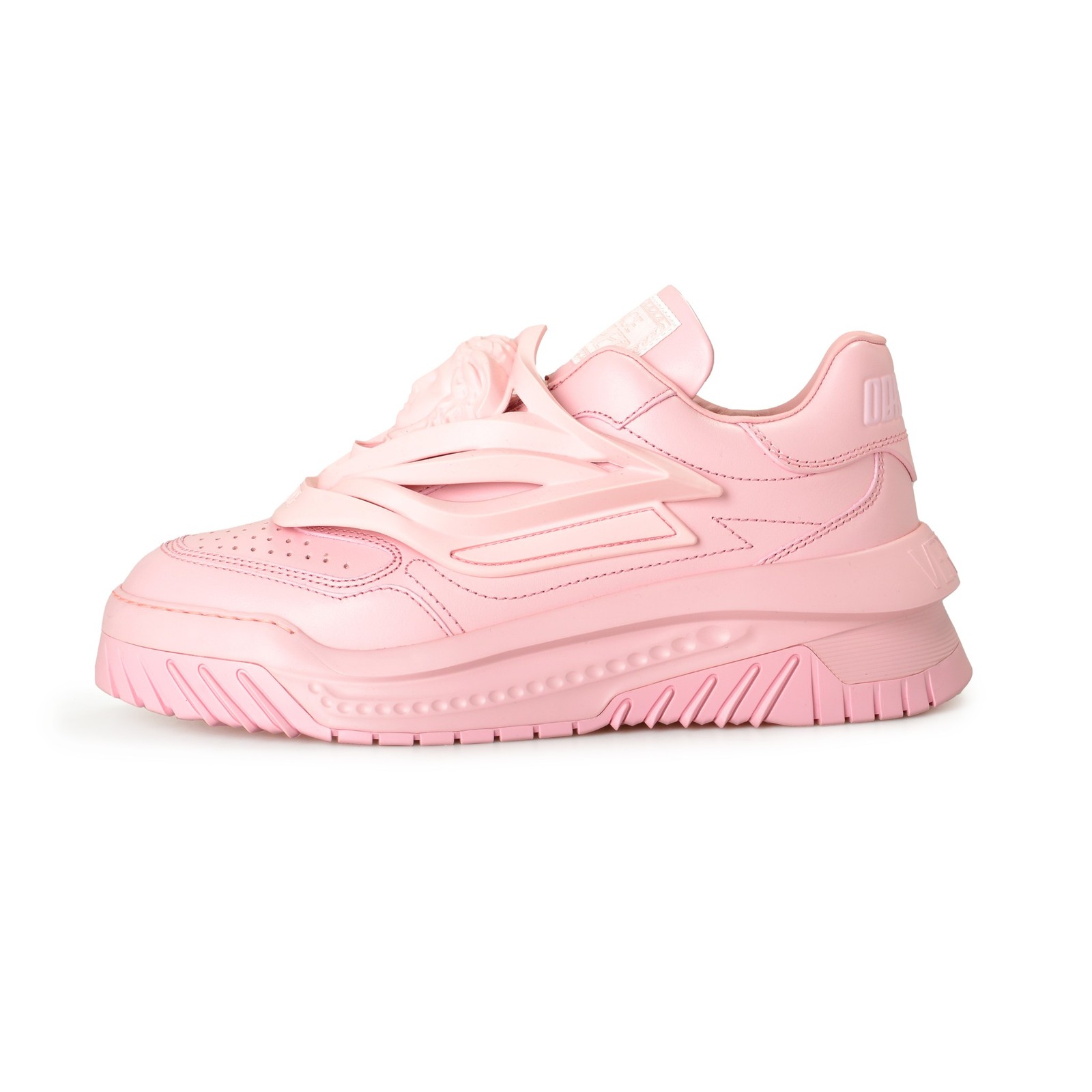 Versace Women’s «Odissea» Rose Pink 100% Leather Sneakers Shoes US 6 IT 36