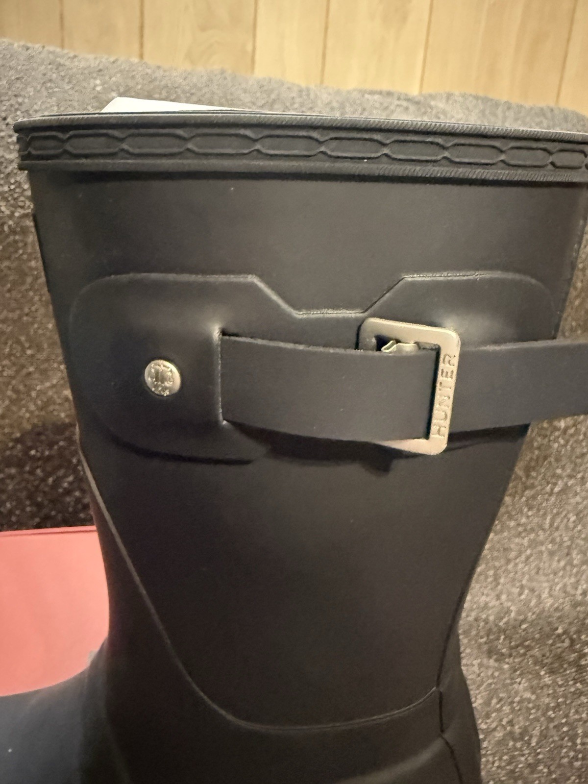 HUNTER Women’s Original Short Rain Boot Black Matte Size 7
