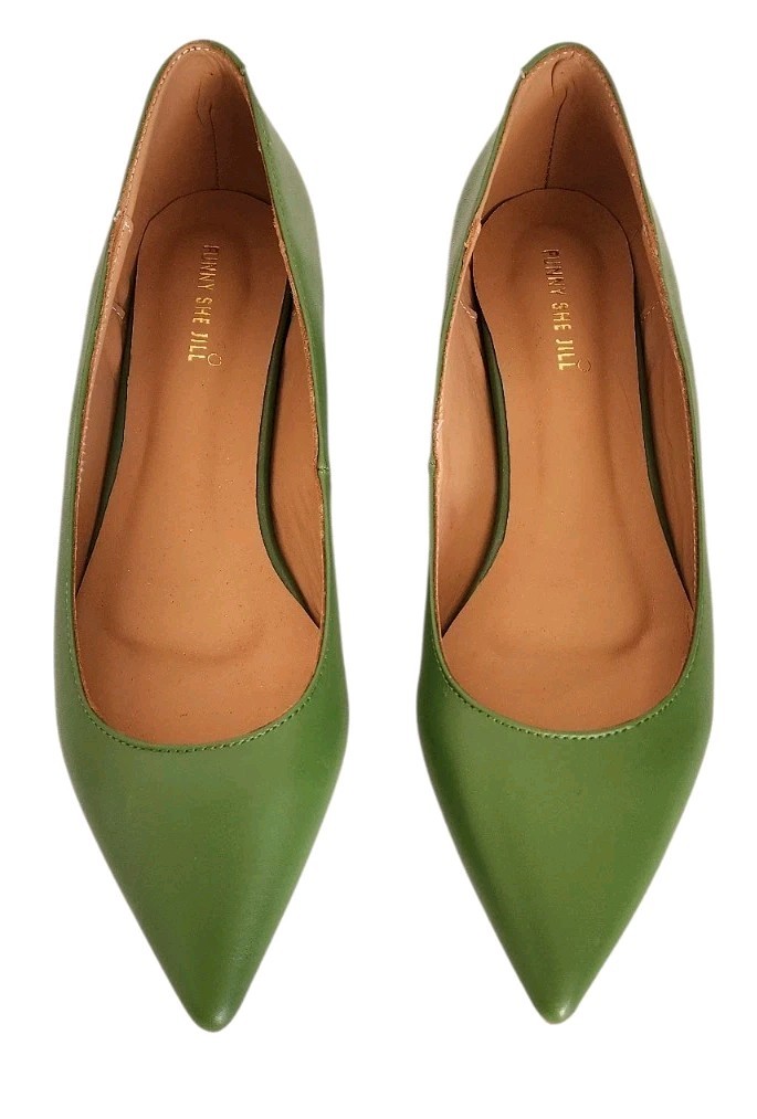 Green Low Heel Size 11 FSJ Funny She Jill Excellent Condition Run Small