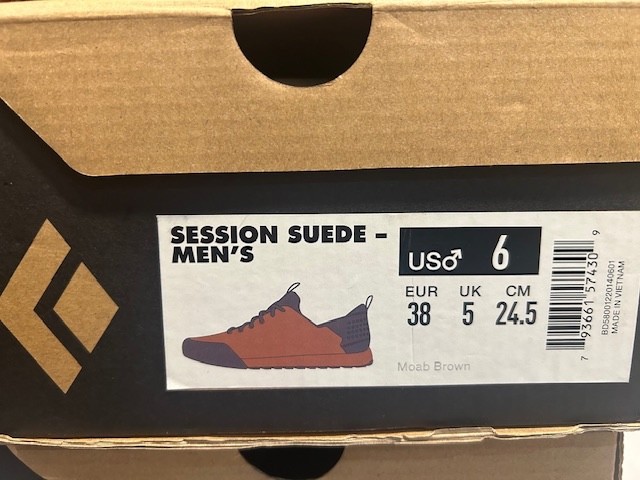 Black Diamond Unisex-Adult Hiking Session Suede Shoes Moab Brown NIB – 6M / 7.5W