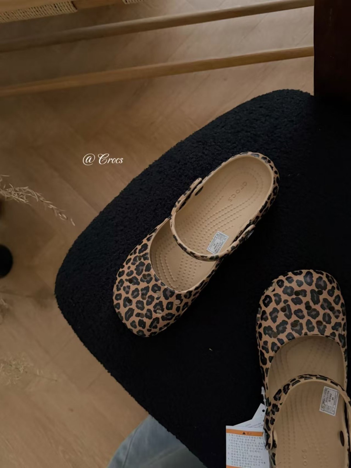 Womens Crocs Leopard Print Ballet Flat Clog Lightweight Casual Comfort Shoes