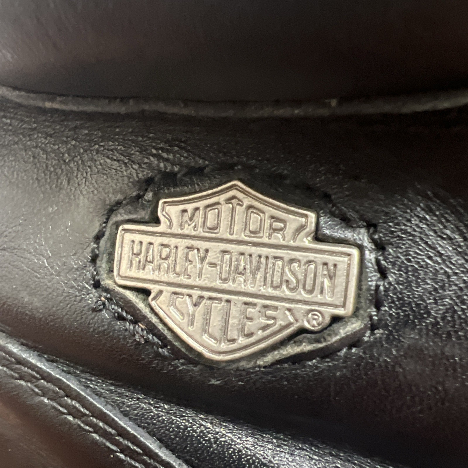 Vintage Harley-Davidson Motorcycle Boots Women’s 9 Leather Side Zip Distressed