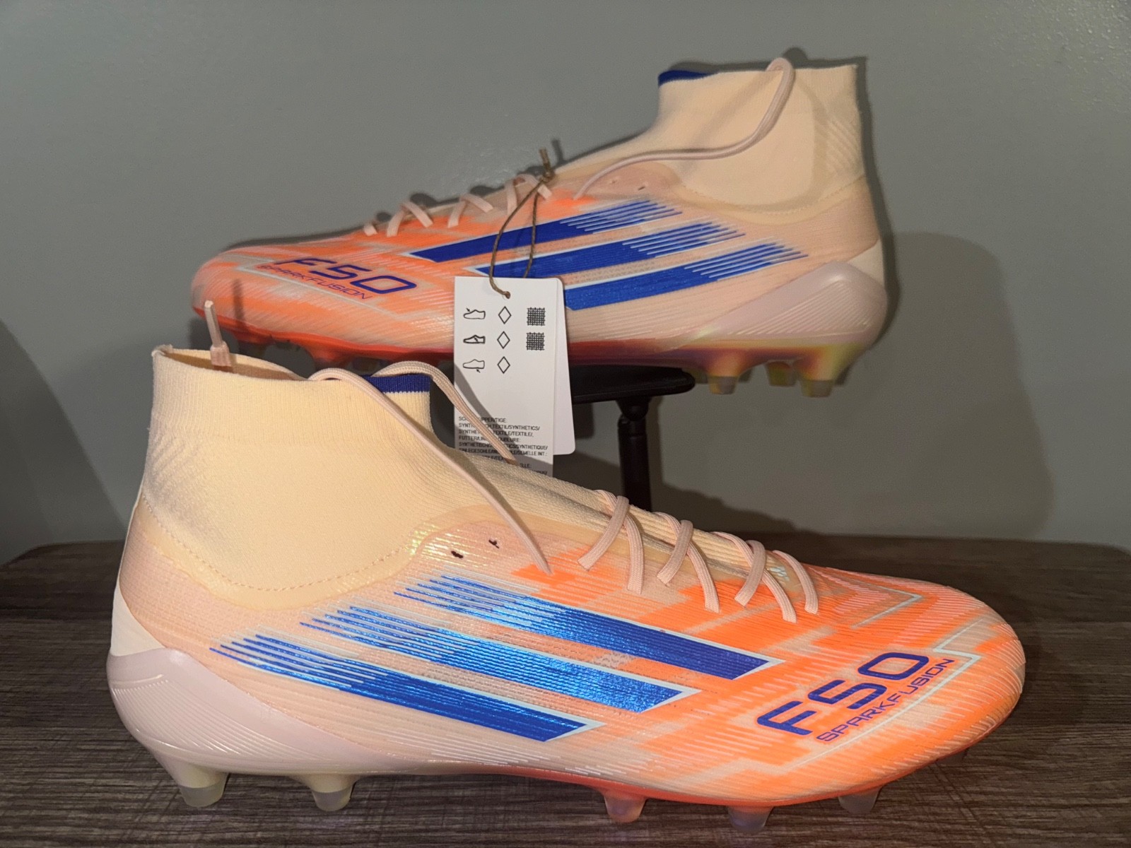 Adidas F50 Sparkfusion Elite Mid Soccer Cleats Orange Women Size 11.5 JH7647