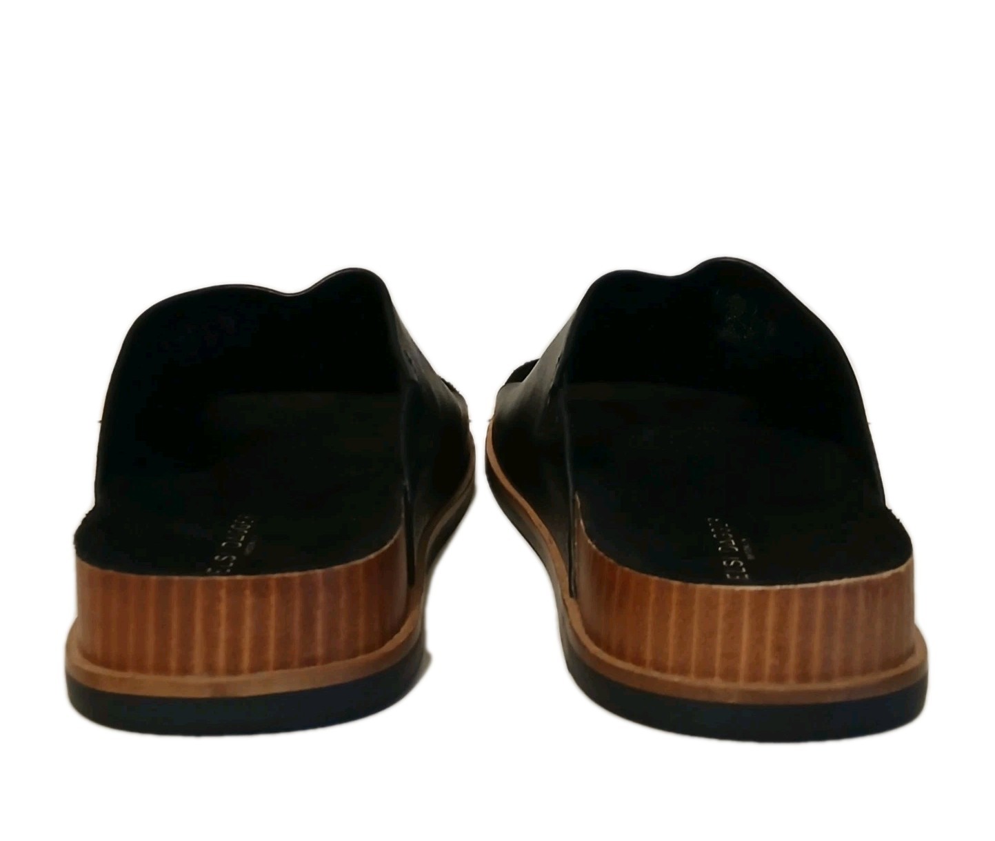 Kelsi Dagger Brooklyn Squish Womens Leather Sandals Black Size 6.5 Slides