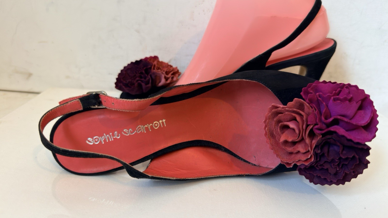 Sophie Scarrott Evining Black Leather Shoes Size UK 6 EU 39 Made In Italy
