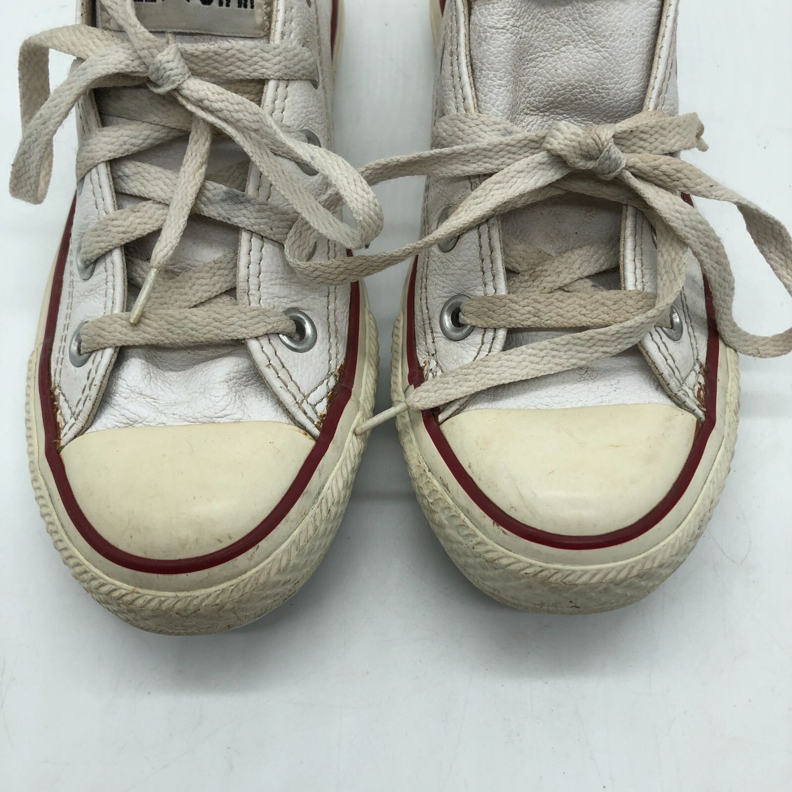 Converse All Star Low Top Sneakers Leather White Mens 4 Womens 6