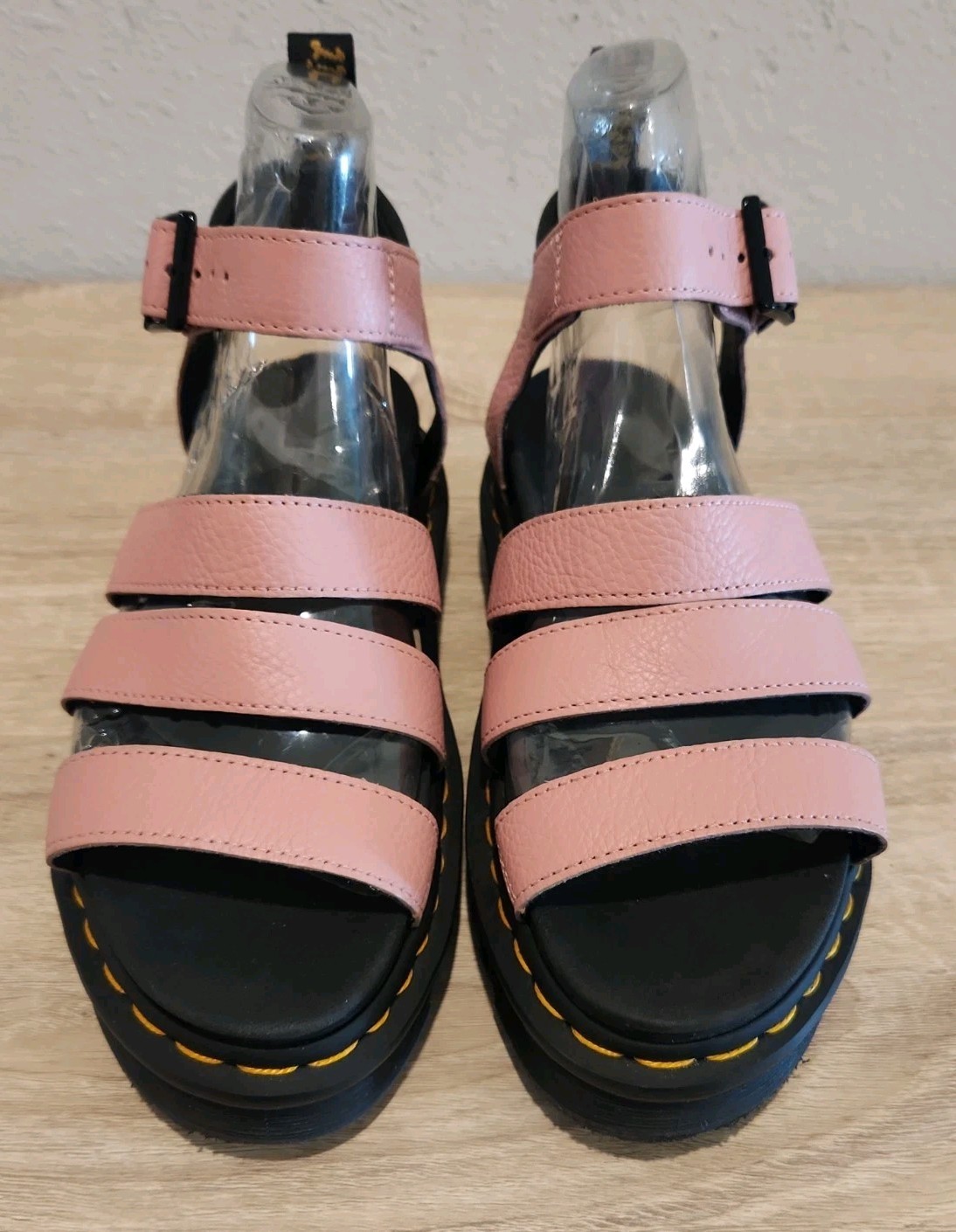 Dr. Martens Blaire Platform Sandals Womens Size 8 Pink Leather Straps