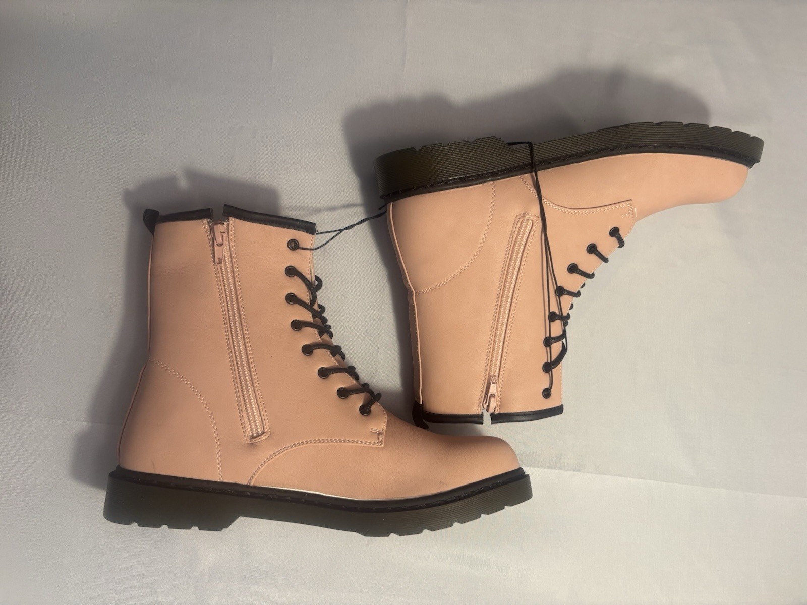 Olivia & Kate Fern Size 10 Pink Combat Boots New