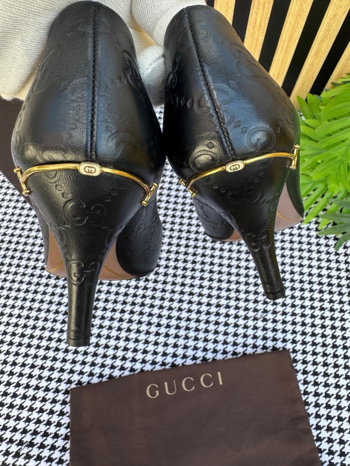 Gucci Women’s Shoes Leather Guccissima Heel 310184 Size US 6 / IT 36 / EU 36