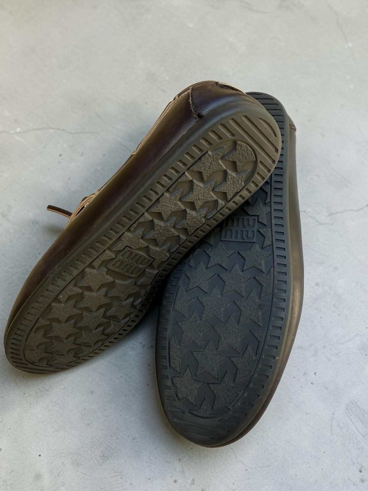 Miu Miu Unlined Bleached Leather Boat Shoes