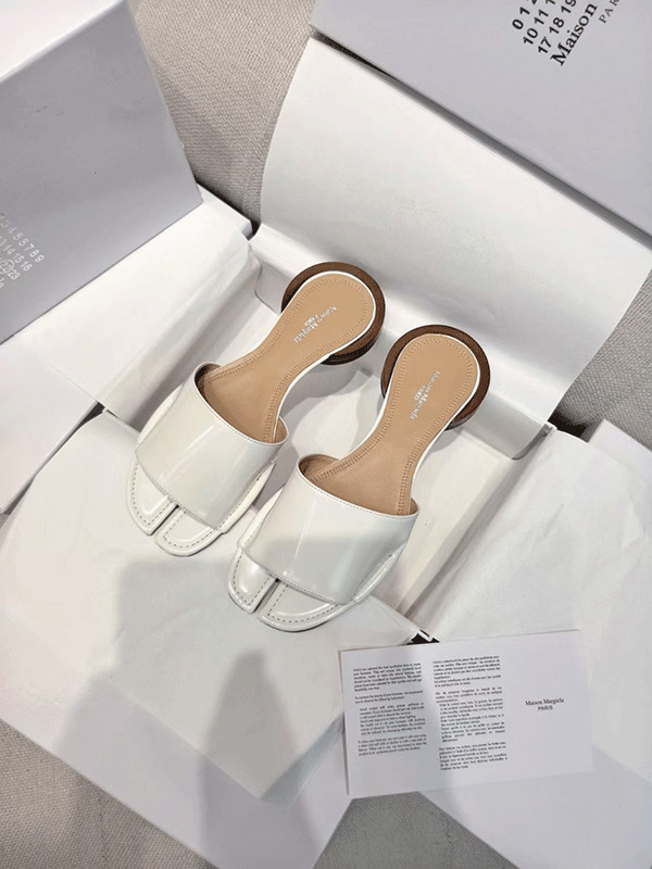 NEW Women’s Margiela Women’s Split Toe Mule French Chunky Heel Retro Open Toe