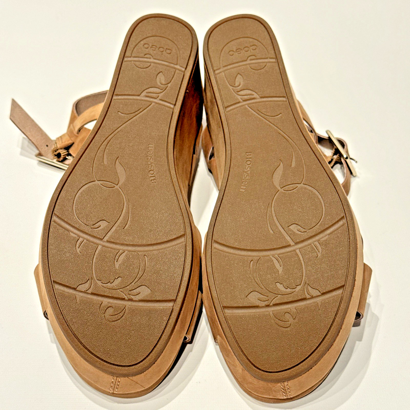 Abeo HANA Beige Leather Wedge Sandal Metatarsal Neutral Arch Support Size 10N