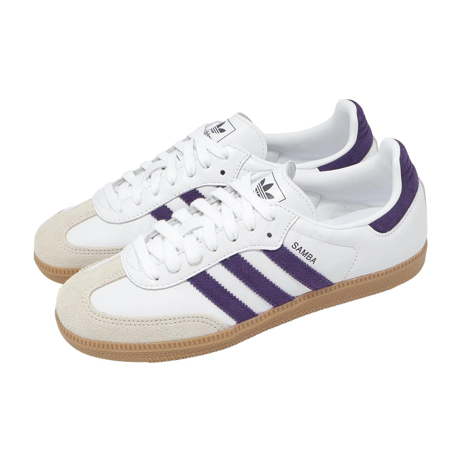 adidas Originals Samba OG W White Aurora Plum Gum Women Casual Shoes JS1392