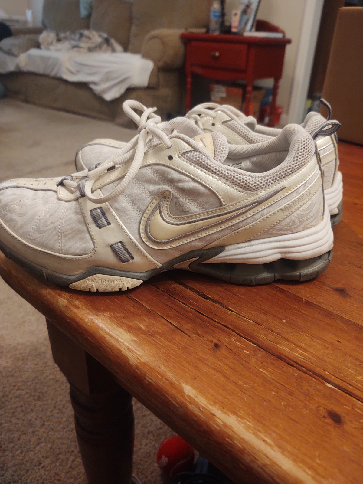 NIKE REAX OG White Zebra/Pearl Running Training Sneakers Shoes Women’s Size 11
