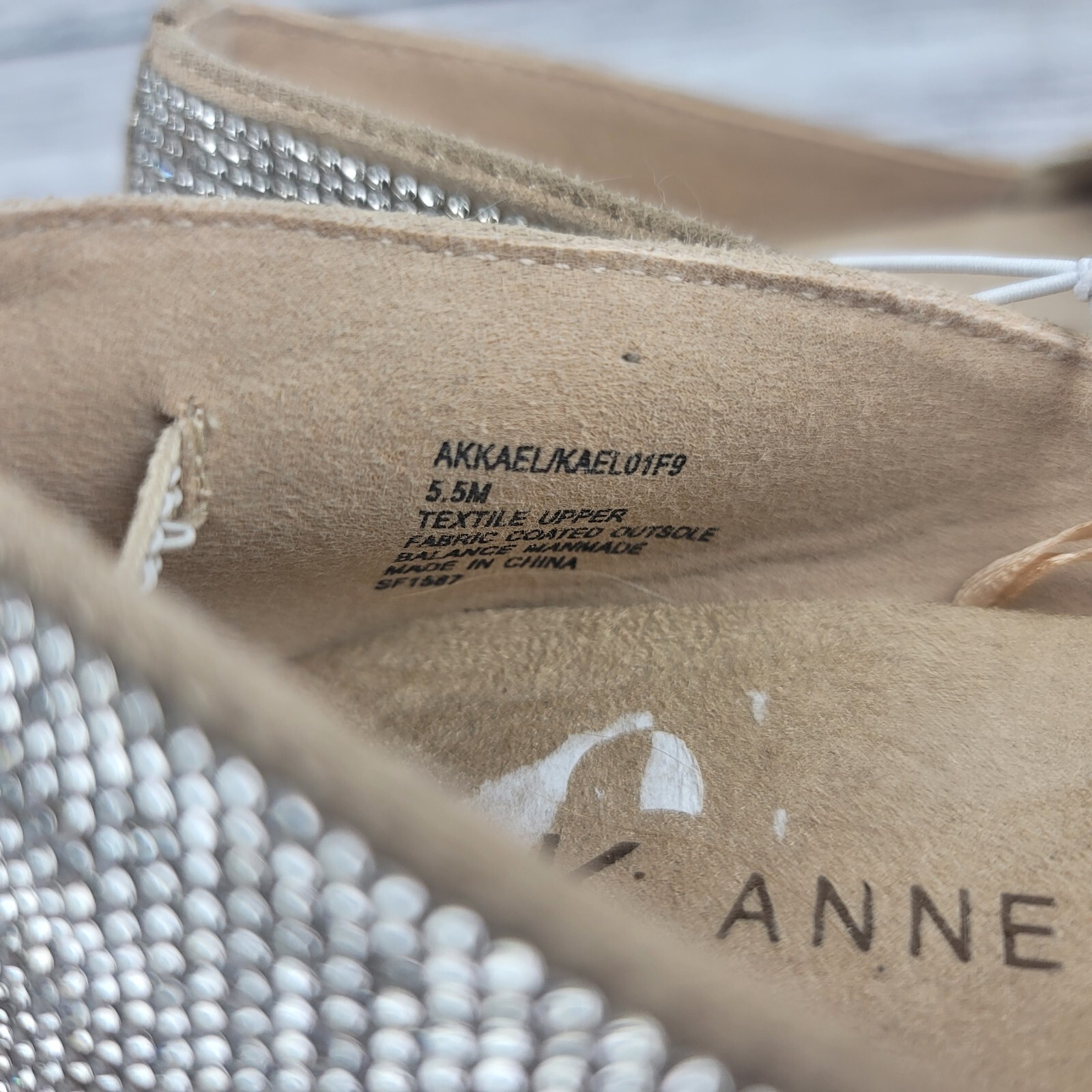 Anne Klein Women’s Kaily-C Ballet Flat Shoes Rhinestones Covered Upper 5.5