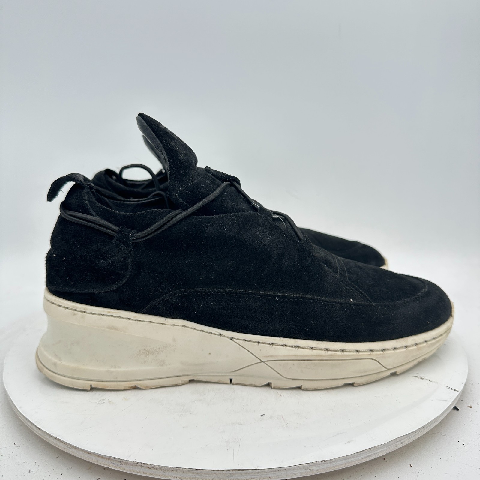 Filling Pieces Women Size EU 38 US 8 Black Suede White Sole Low Top Shoes