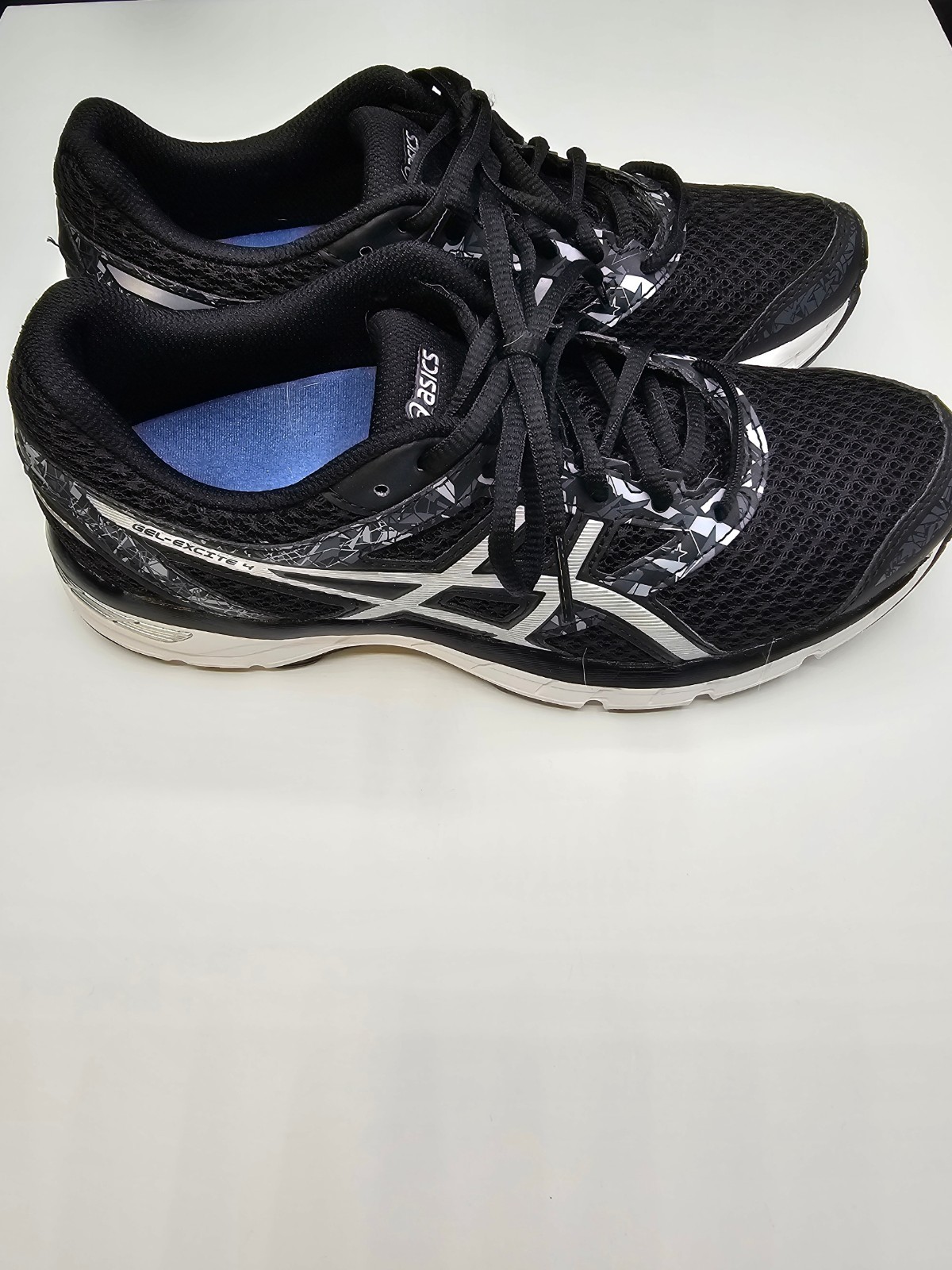 ASICS GEL Excite 4 Women’s Running Shoes Black Silver US 9 T6E8N Athletic
