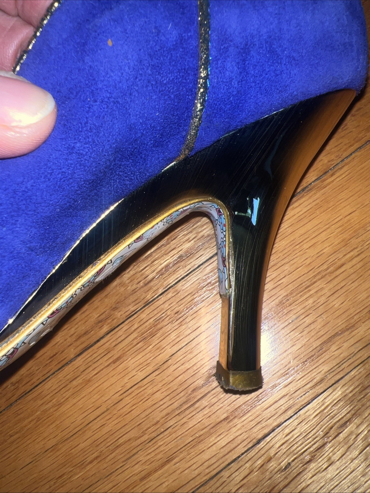 Irregular Choice Rainbow Blue 3.75” Heel Shoes Size 39 ( Size 8 USA)