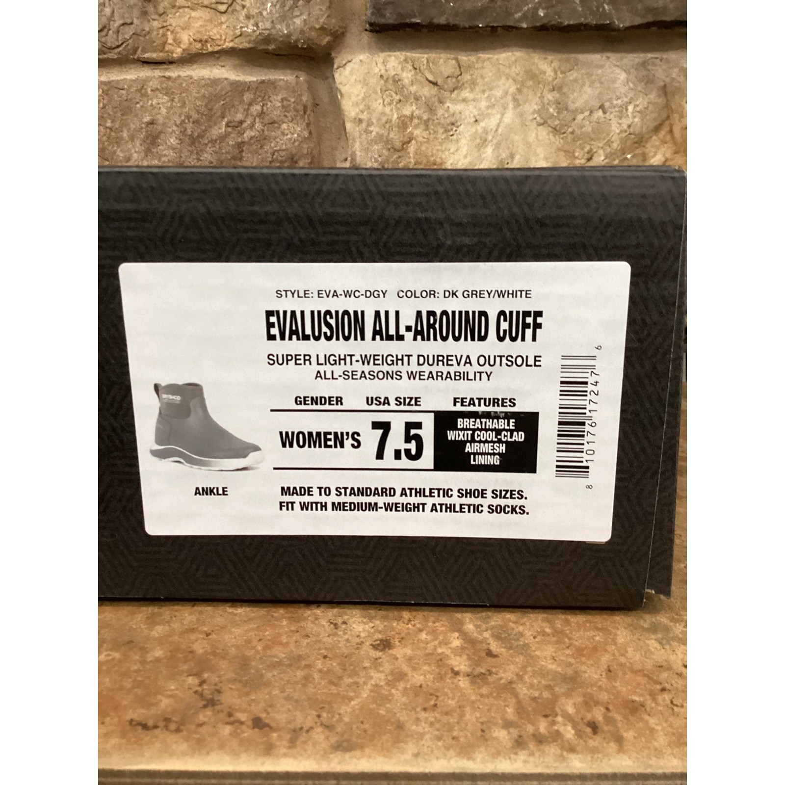 Dryshod Evalusion All-Around Cuff Boot Grey White EVA-WC-DGY Womens Size 7.5 New