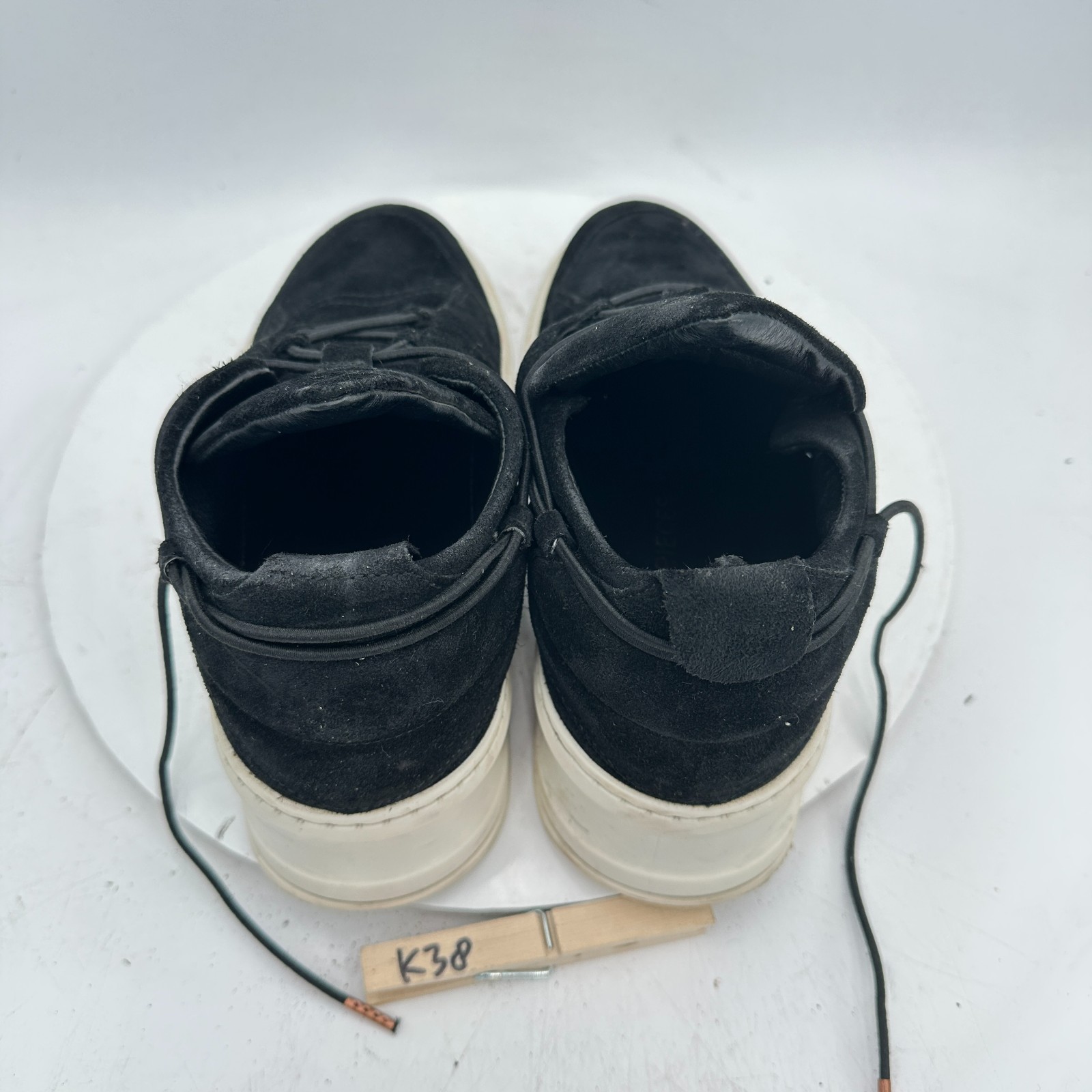 Filling Pieces Women Size EU 38 US 8 Black Suede White Sole Low Top Shoes