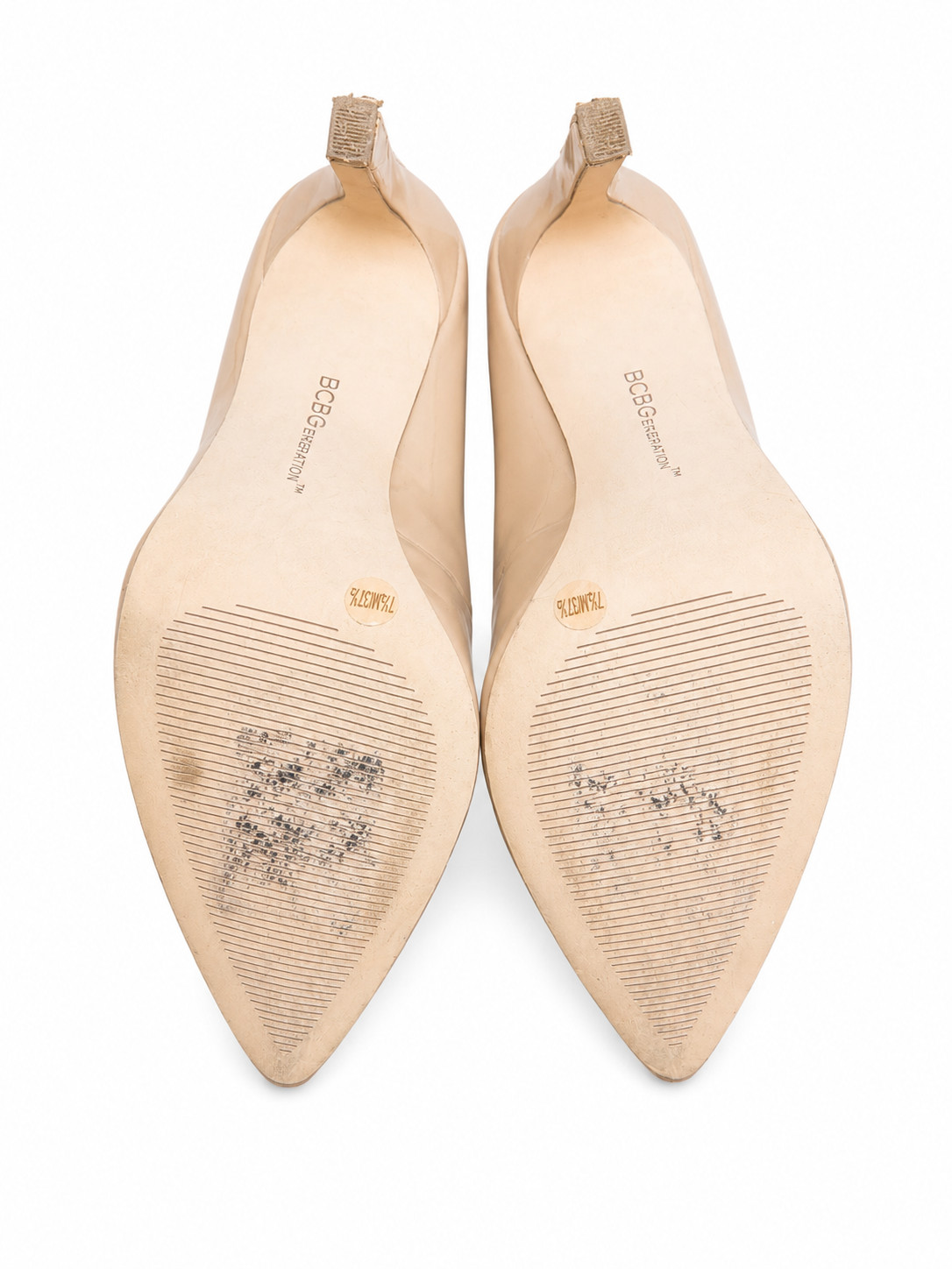 BCBG Generation Conrad Nude Patent Pointed Toe Pumps Women’s Size 7.5 Heels