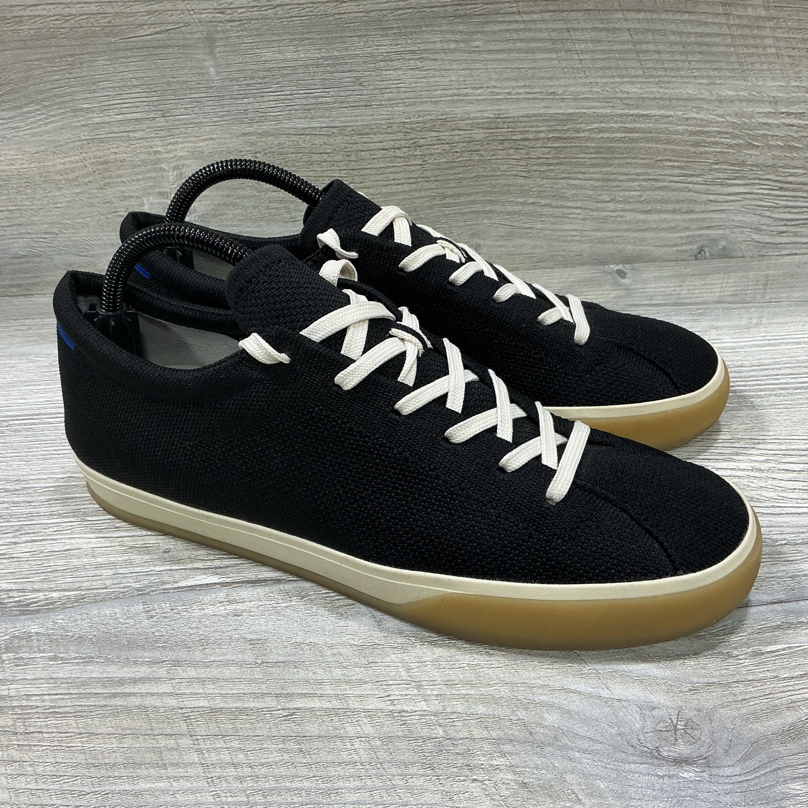 Rothy’s The Lace Up Sneaker Soft Flexible Knit Comfort Cushion Black Womens 10.5