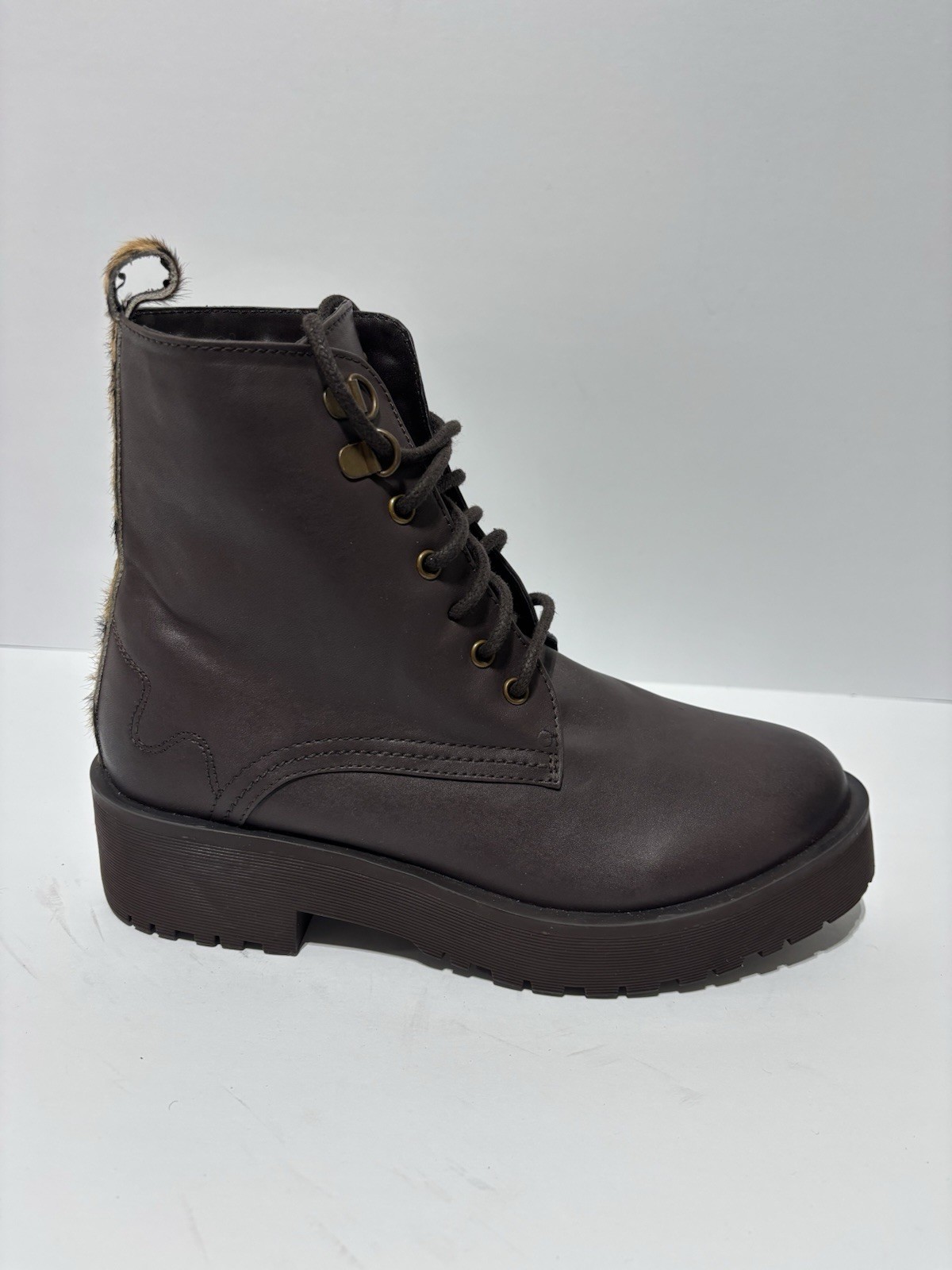 Secret Celebrity Women’s Living It Up Brown Lace-Up Boots, Size 8 M