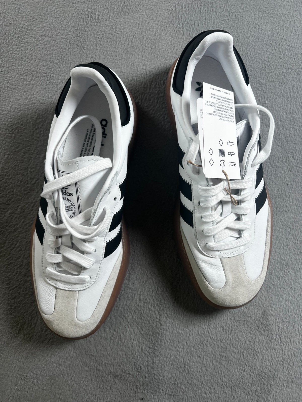 New ADIDAS Samba womens WHITE Gum sneakers Retro Terrace sport shoes JI1349