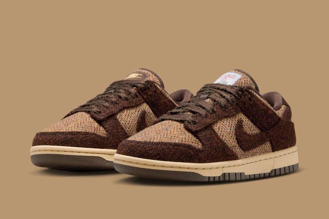 Nike Dunk Low Harris Tweed Sesame IO0052-200 Size 12W + $20 Discount!
