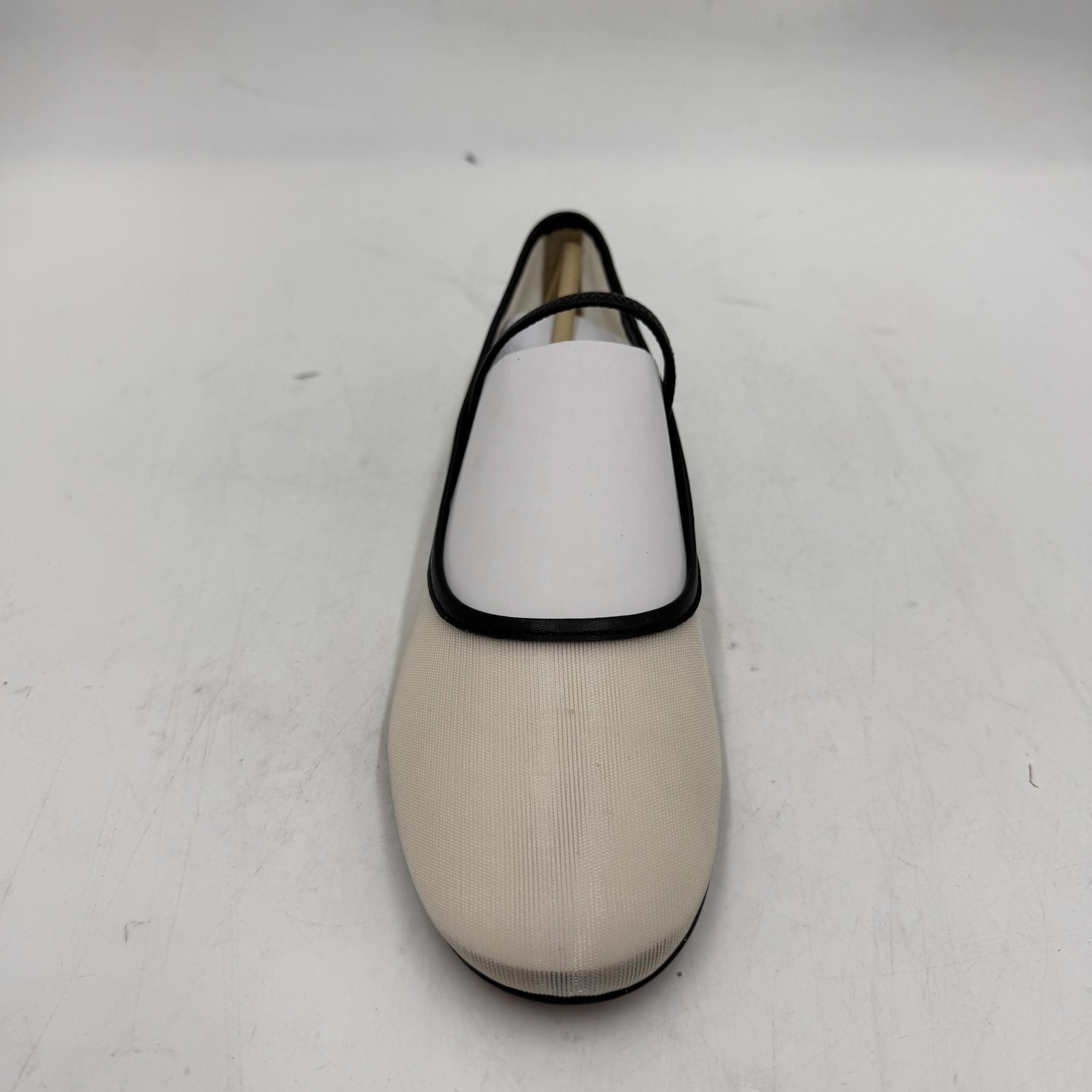 Madewell The Greta Round-Toe Ballet Flat Shoes Womens Size 8.5, Ecru Mesh