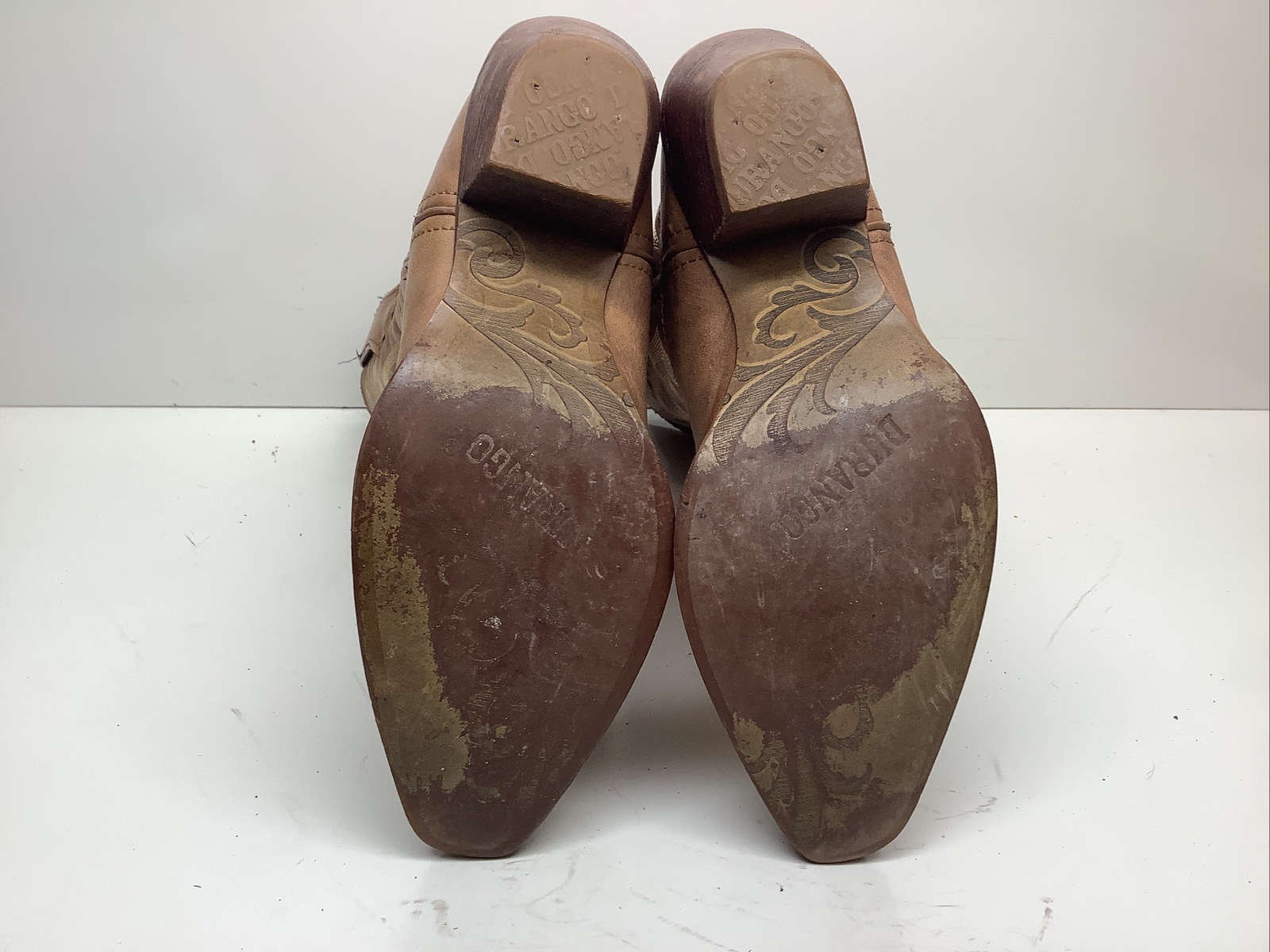 WOMENS DURANGO COWBOY ALL MAN MADE BROWN BOOTS SIZE 6.5 M