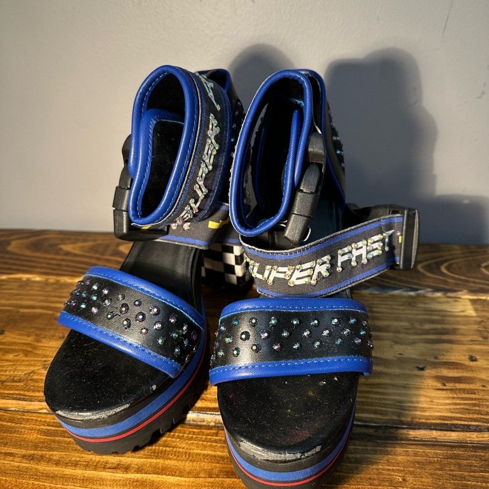 DOLLSKILL FINISH FIRST MOTO HEELS 7M