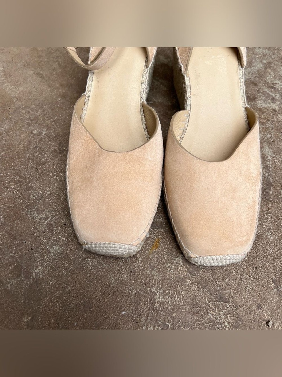 NEW Vince Cecilia Ankle Strap Espadrille Wedge Suede Sz 9