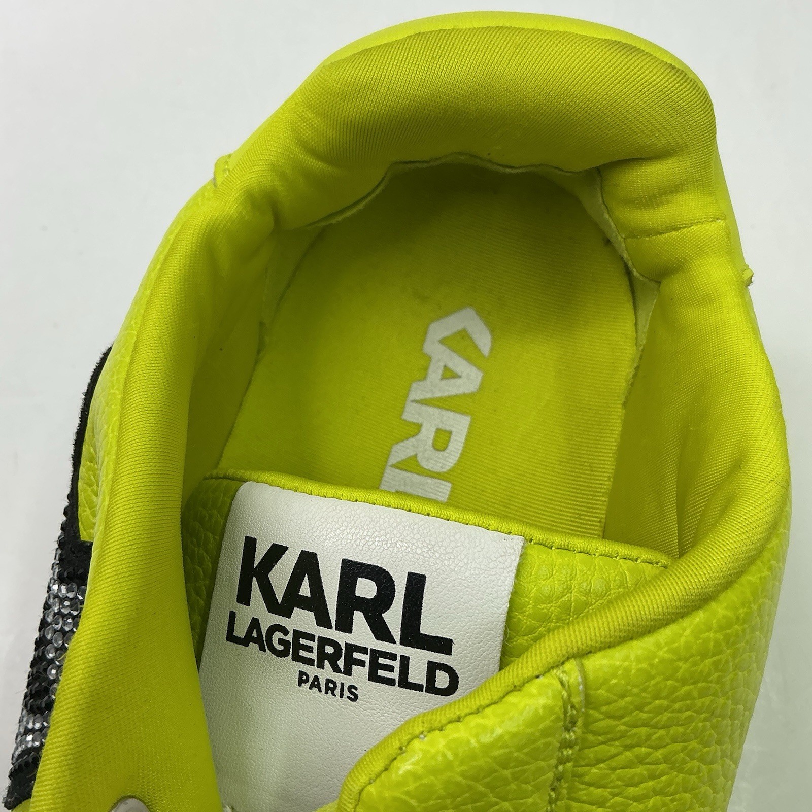 Karl Lagerfeld Paris Leather Slip-On Sneakers, Size 8.5