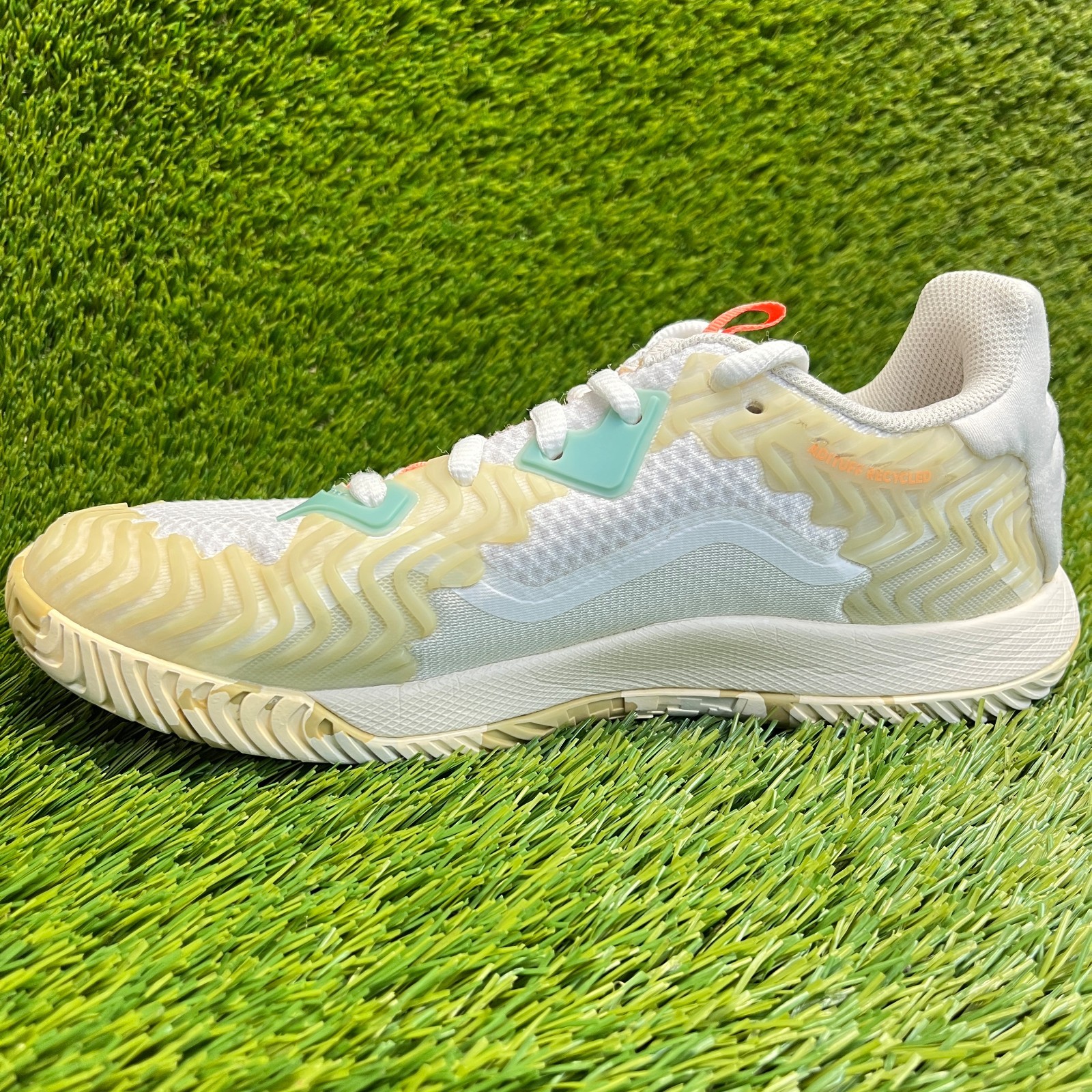 Adidas Solematch Control Womens Size 9 White Blue Athletic Tennis Shoes Sneakers