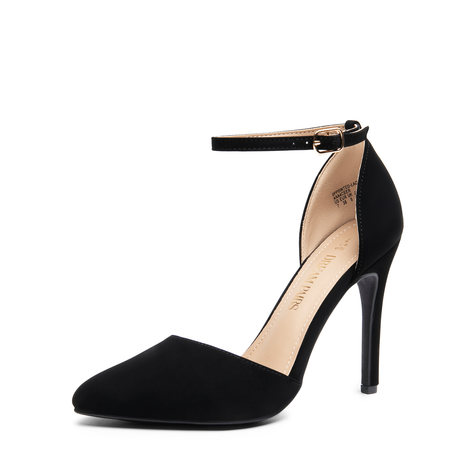 Women Pointed Toe Ankle Strap High Heel Stiletto Pumps Wedding Dress Pumps