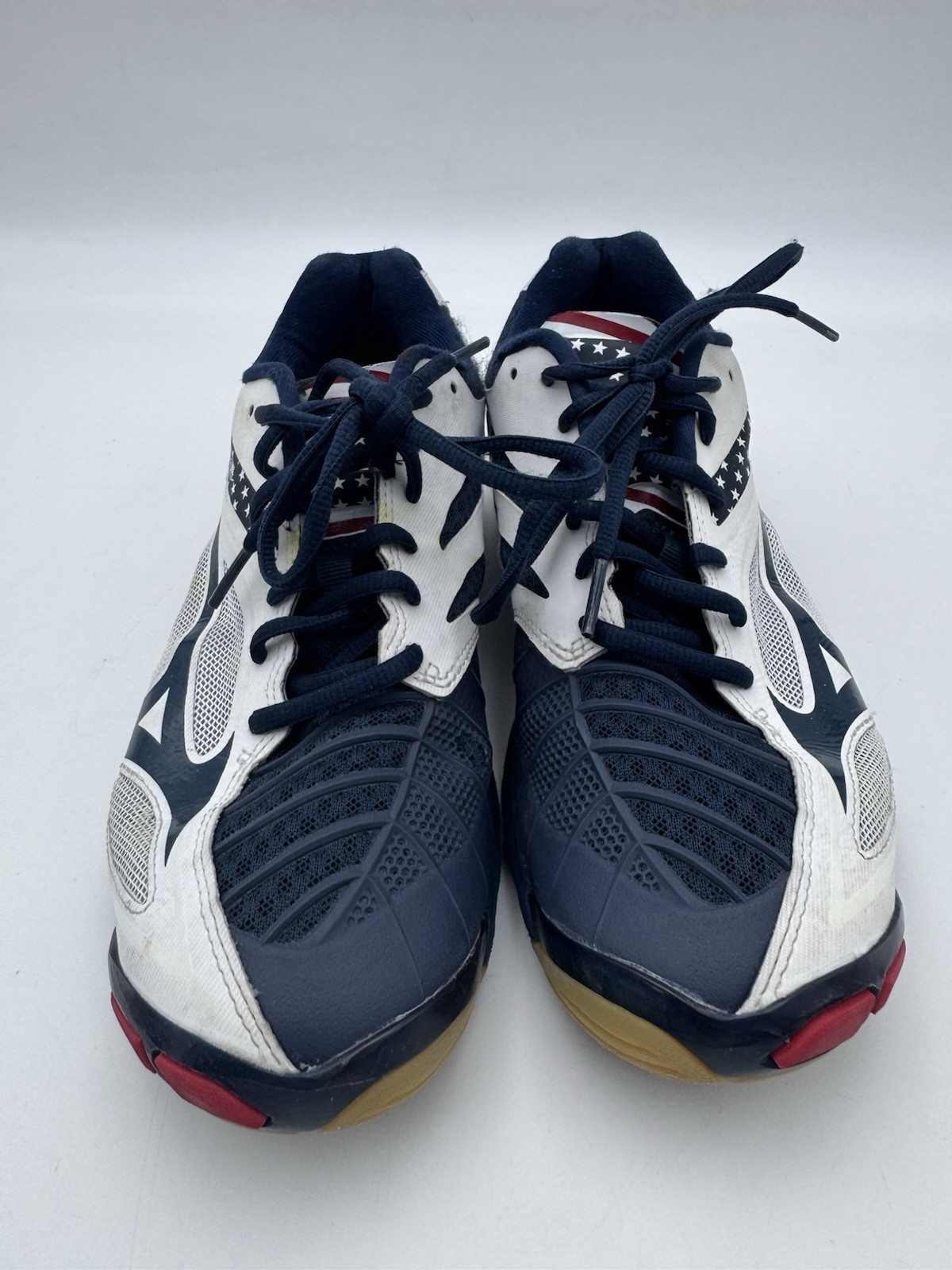 Mizuno Shoes Women’s Wave Lightning Z3 USA Volleyball Red White Blue Size 10