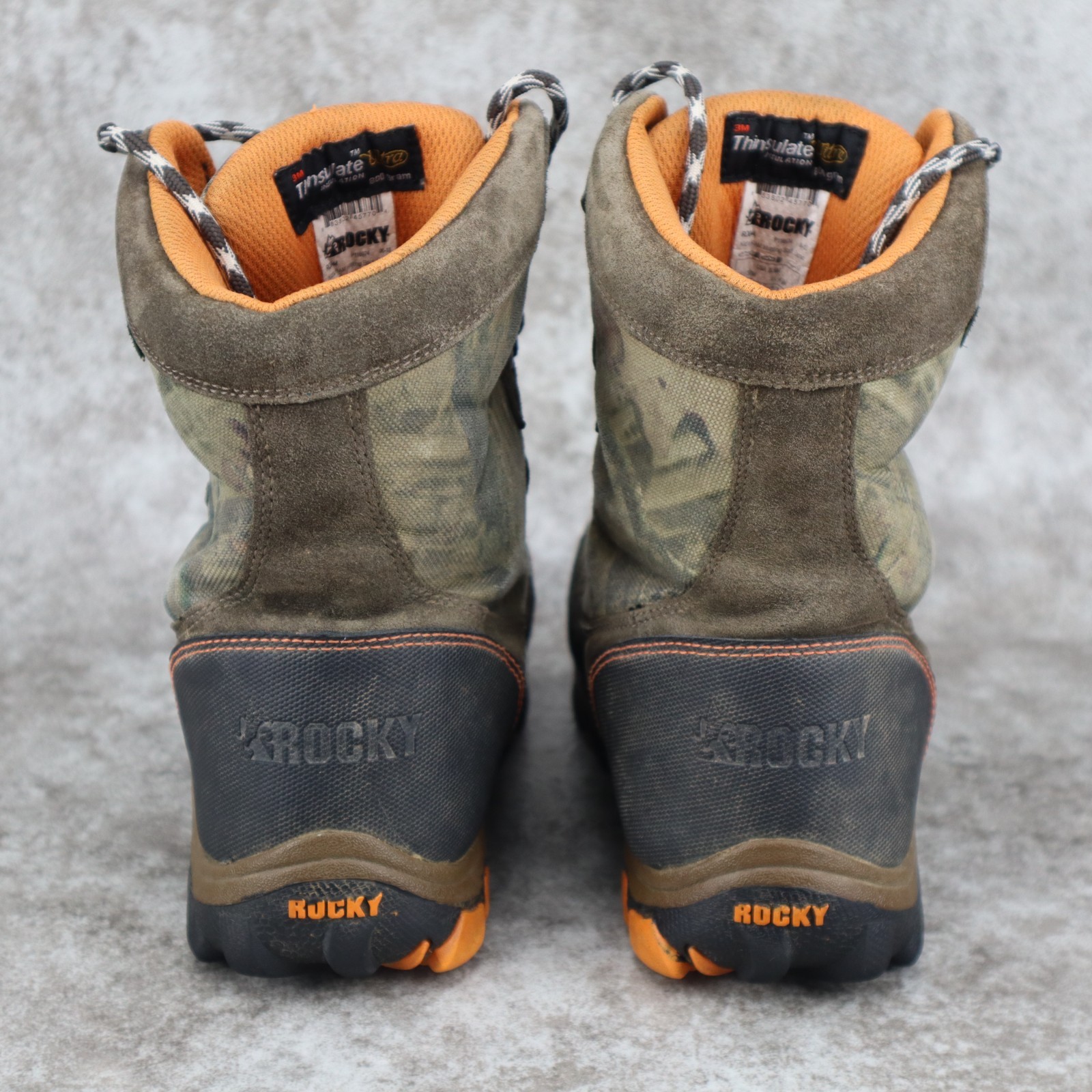 Rocky Ram Hunting Boots Waterproof Brown Leather Camo 800g R0044 Kids Size 5.5 M