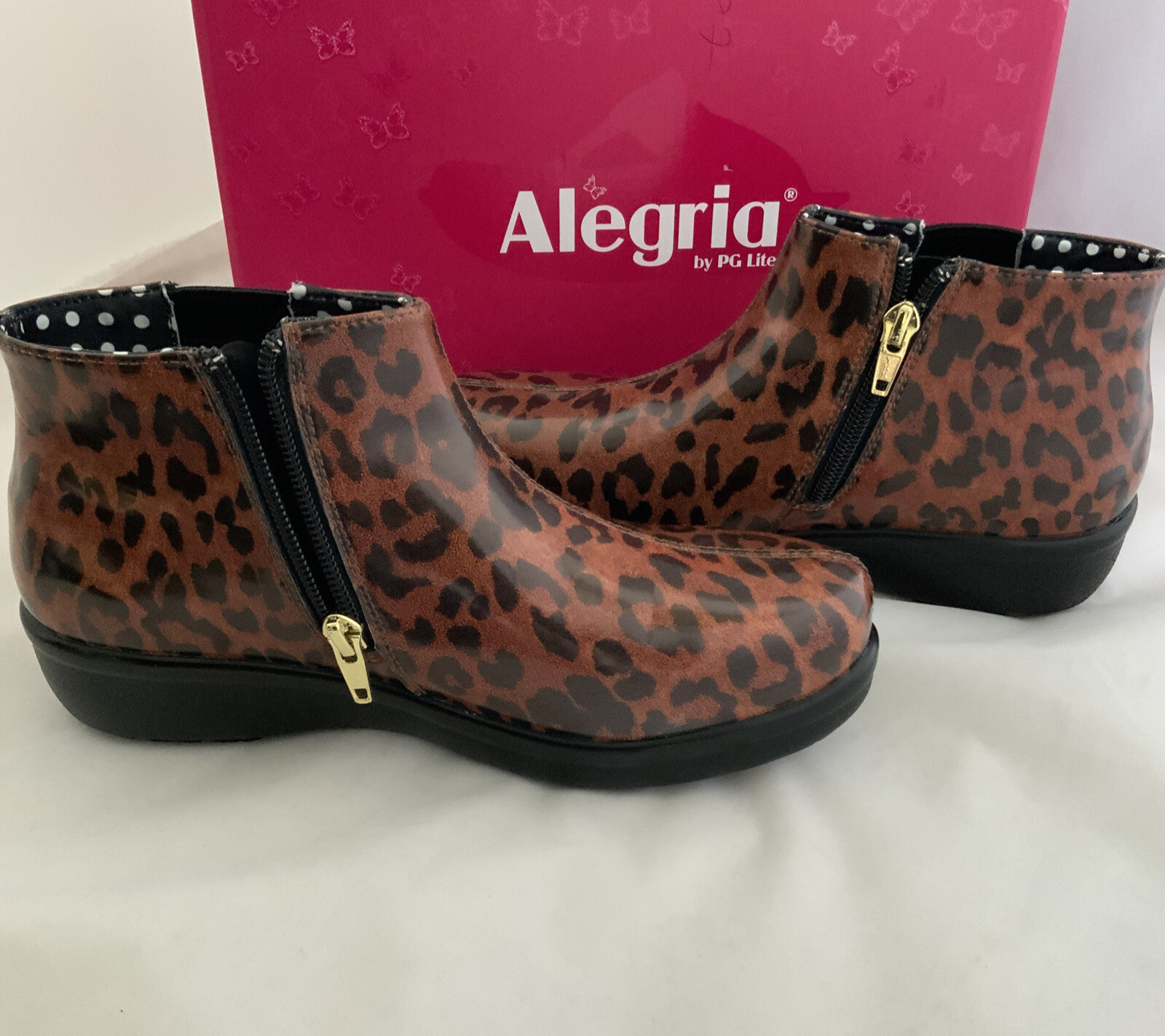 Alegria Climatease Womens Boot Leopard Size US 6-6.5 EU 36 NEW IN BOX